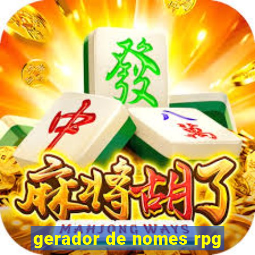 gerador de nomes rpg